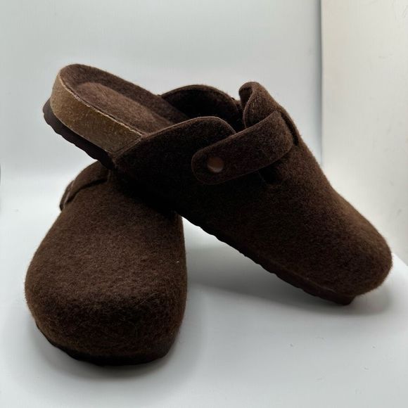 CUSHIONAIRE Womens Clog 6.5 BROWN WOOL - Picture 6 of 7